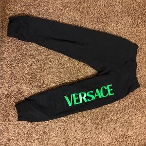 Versace Black Ribbed Detail Apparel